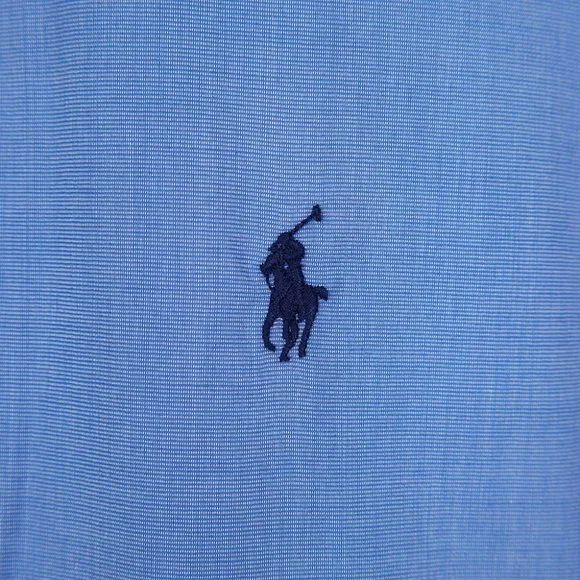 Ralph Lauren Cotton Blue Stretch Button Down Men's XL - Picture 3 of 7